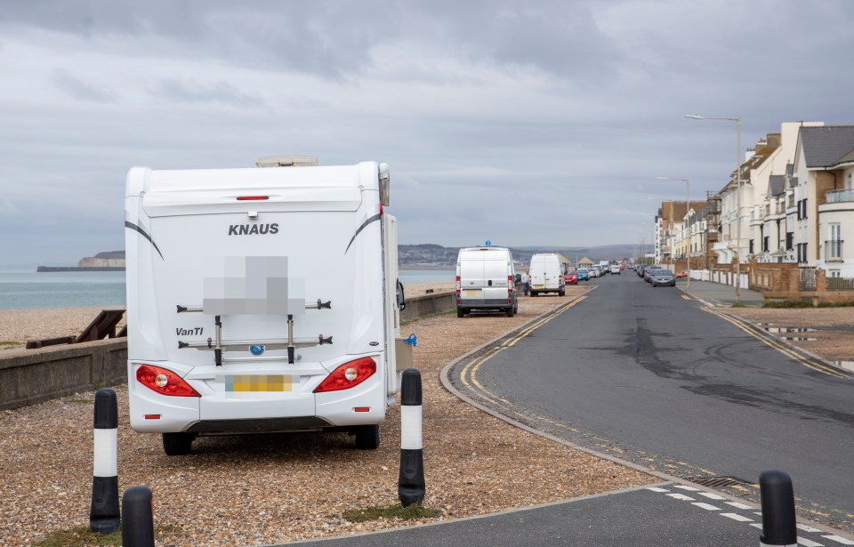 Seaford locals say selfish tourists park caravans in front of their homes during summer, blocking their view