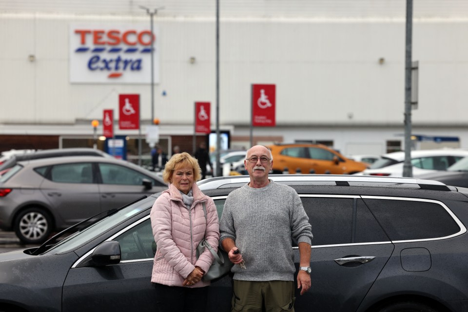 David and Helen Mather couldn't leave Tesco car park after it was gridlocked