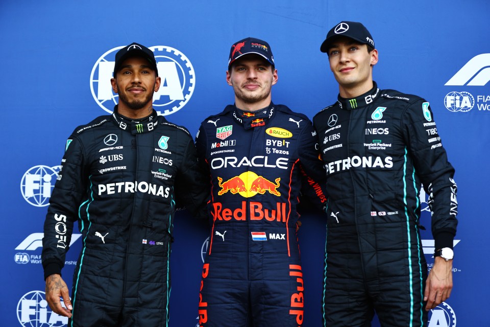 World champ Max Verstappen is on pole, ahead of Mercedes duo Lewis Hamilton and George Russell, in Mexico City