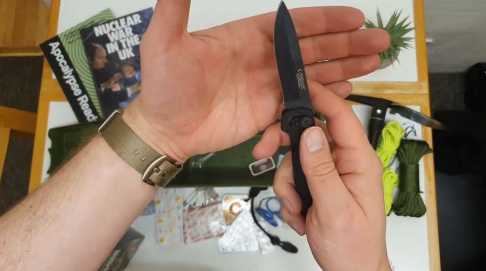 A knife 'hopefully just for cutting things'