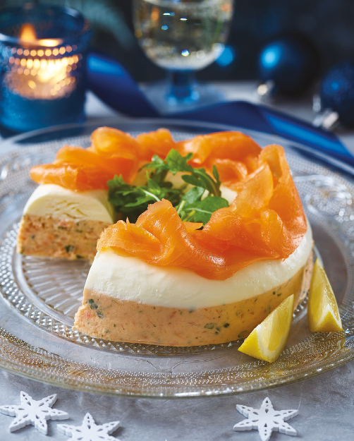 Smoked salmon terrine wreath, £14, in stores from December 19.