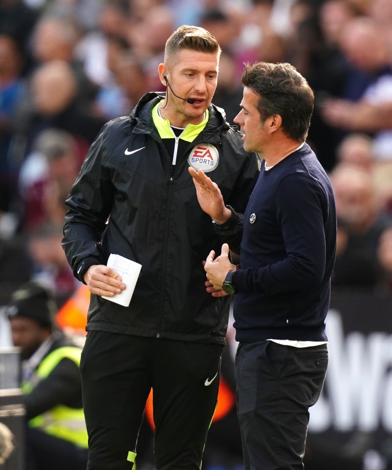 Marco Silva ranted at the fourth official as key decisions went against him