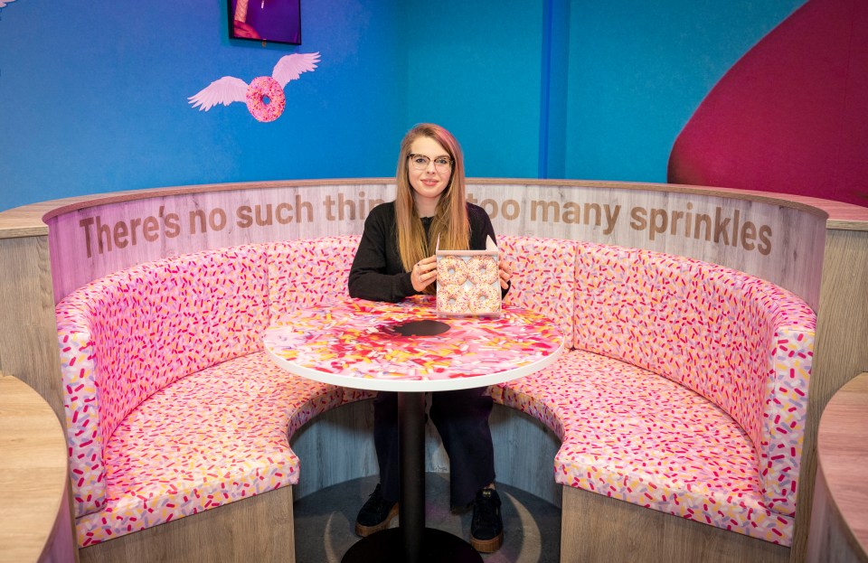 I sat in the doughnut booth and had a cheeky snack