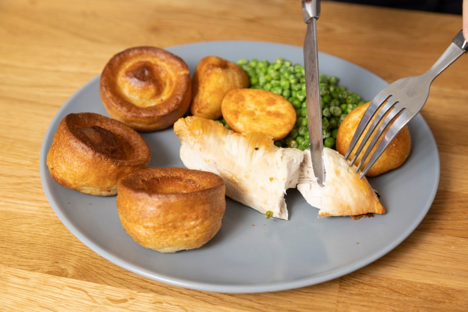 My chicken was juicy and my Yorkshire puds were just right too.