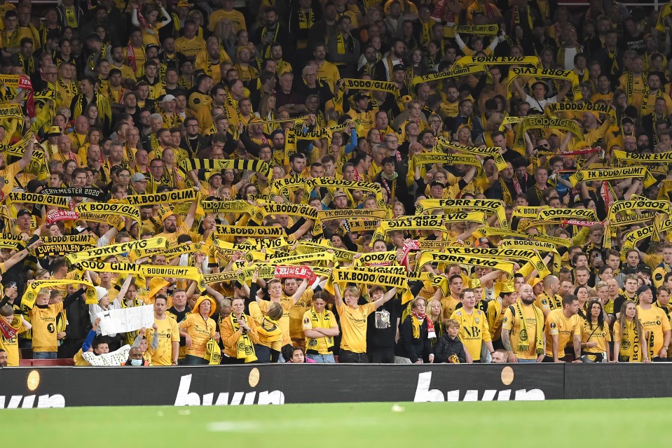 Norwegian supporters of Bodo/Glimt were in fine voice at the Emirates last week despite the 3-0 Europa League loss