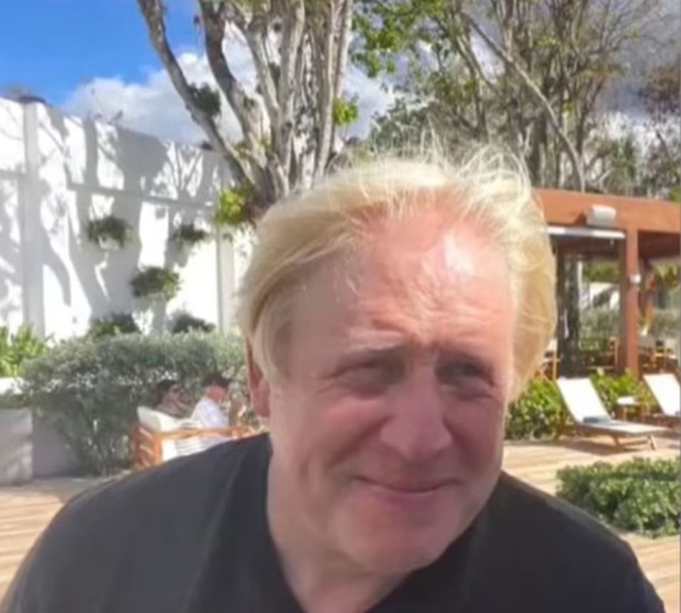 Boris Johnson pictured on holiday in the Dominican Republic