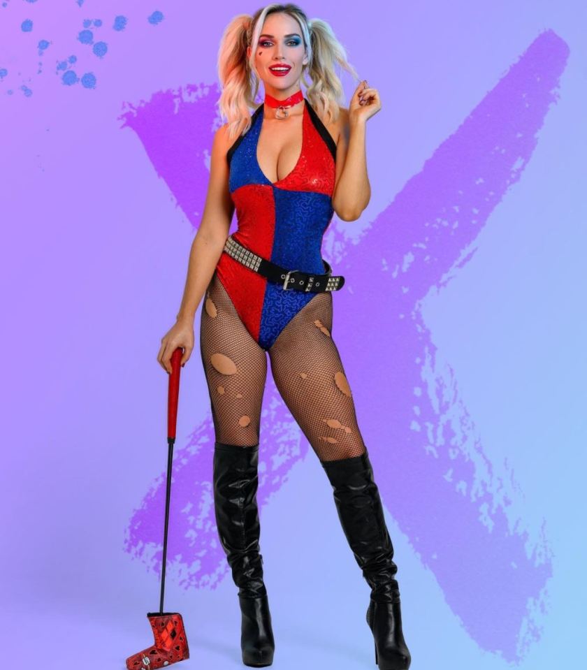 Paige Spiranac shared a throwback of her Harley Quinn cosplay online