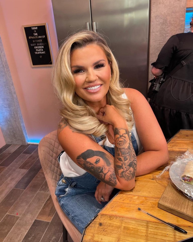 Unrecognisable Kerry Katona in glam hair and makeup