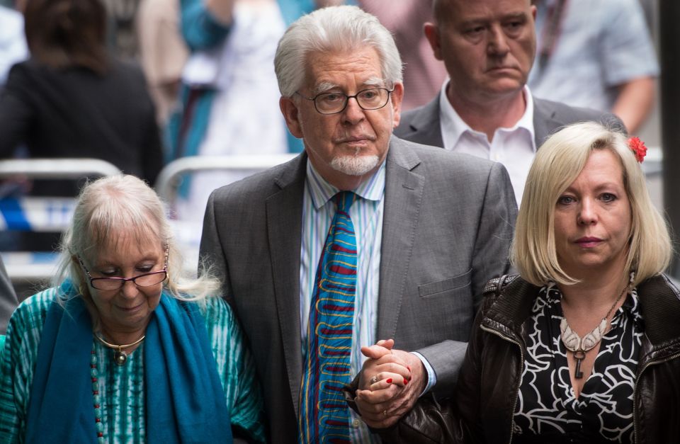 Harris pictured with wife Alwen Hughes and daughter Bindi (right)