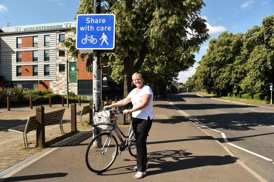 Janine Fowles, 58, was surprised by the number of objects blocking the route