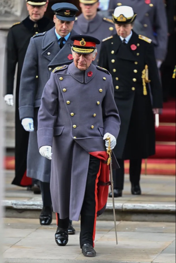 They were led by King Charles in his first Remembrance Day as monarch