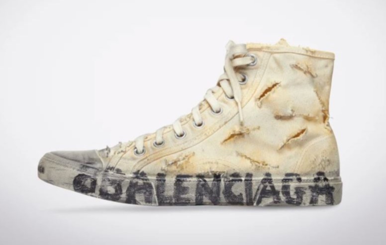 Balenciaga’s tatty-looking old trainer boots it dubbed the ‘Paris sneaker’ sold for £1,500