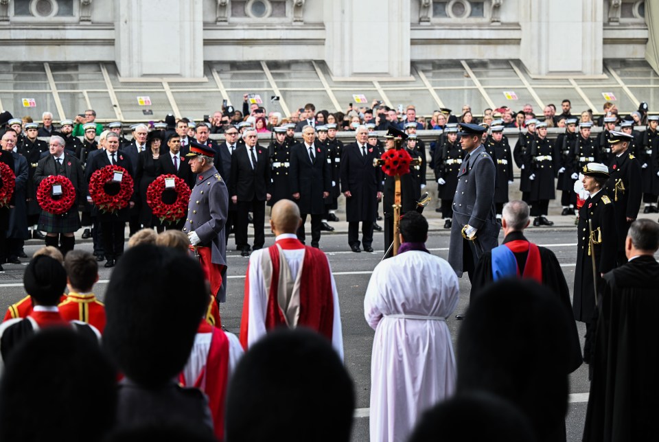 He had followed his dad, whose own wreath paid a special tribute to the Queen