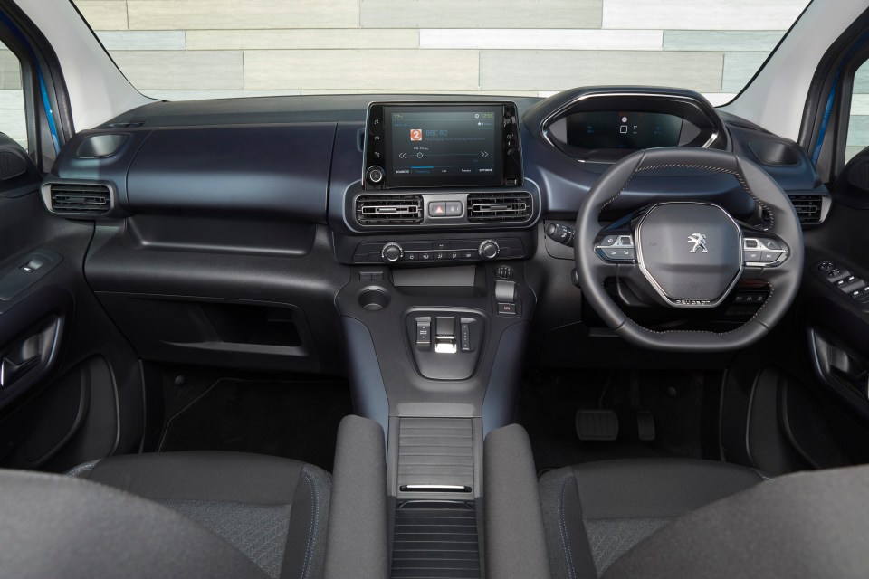 The e-Rifter is based on a van but Peugeot has made an effort to tart up the interior