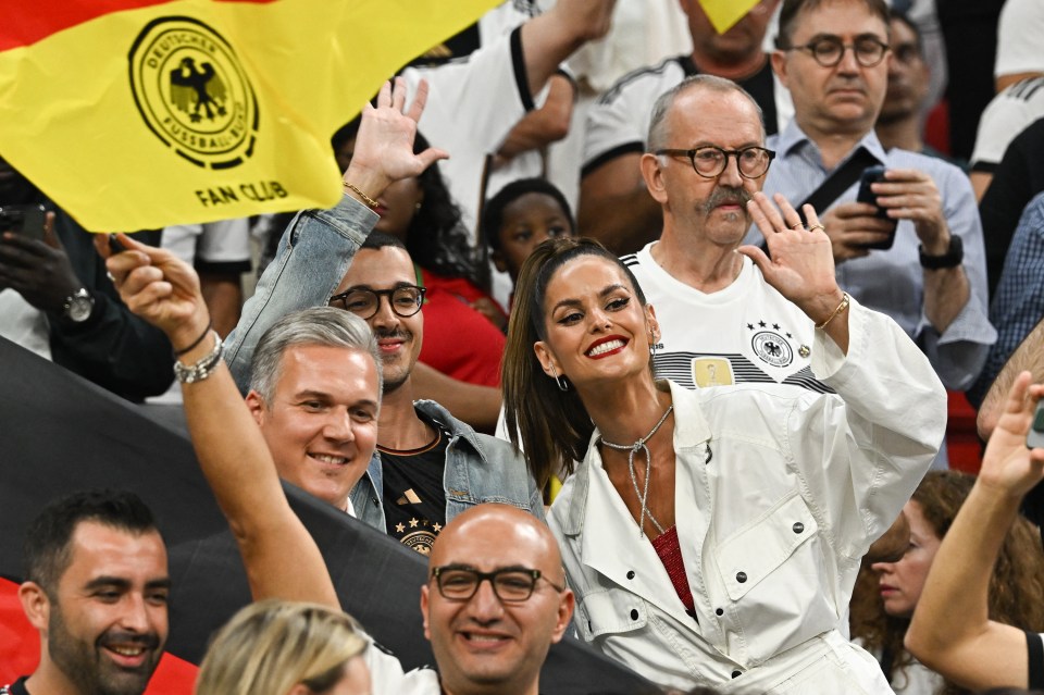 She attended her second game of the tournament after going to Germany vs Japan