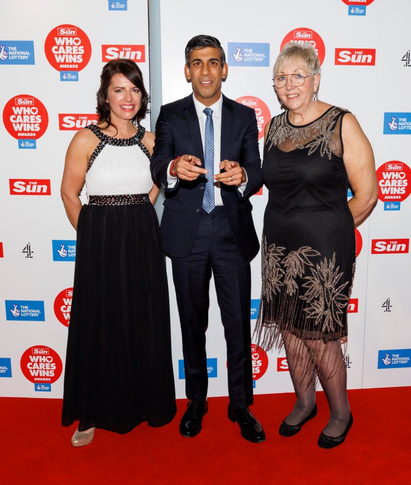 Rishi with midwife Laura Mackie, left, and nurse Doreen Robinson