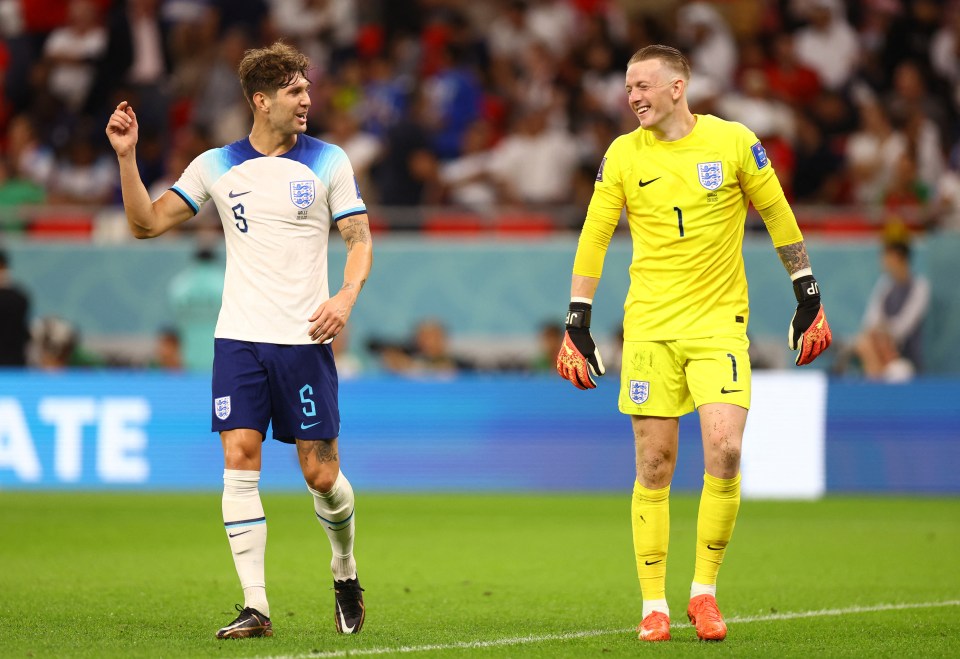 Pickford clearly saw the funny side of it with John Stones