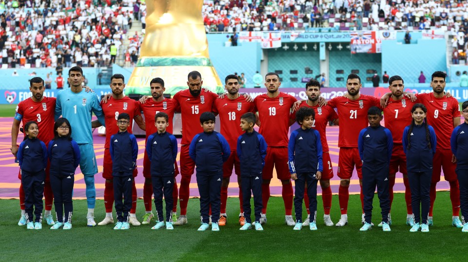 Iranian players refused to sing the national anthem