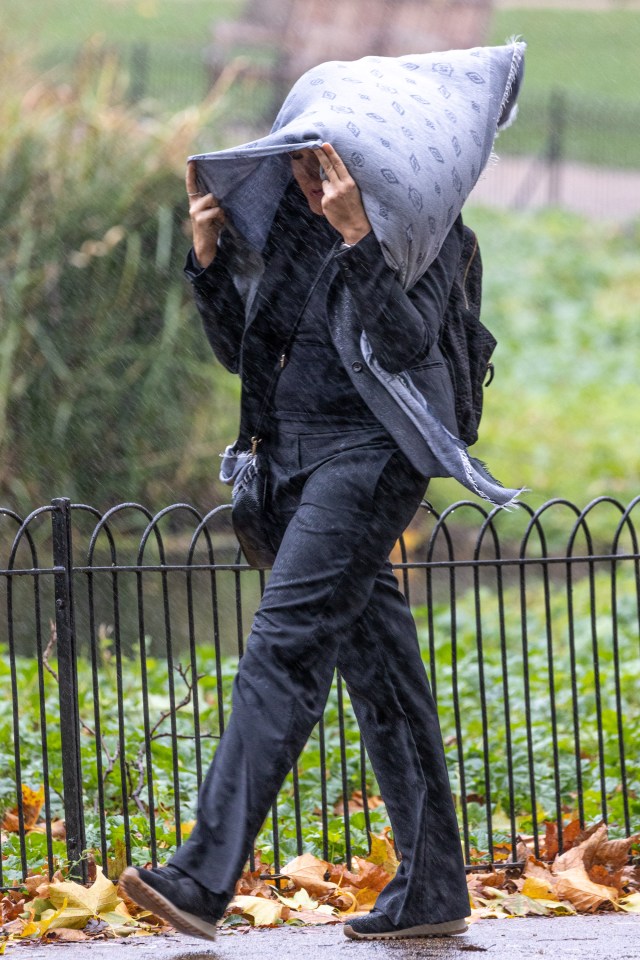 Commuters have been struggling with windy conditions this morning