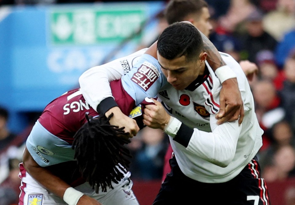 Ronaldo and Mings came to blows during the second half