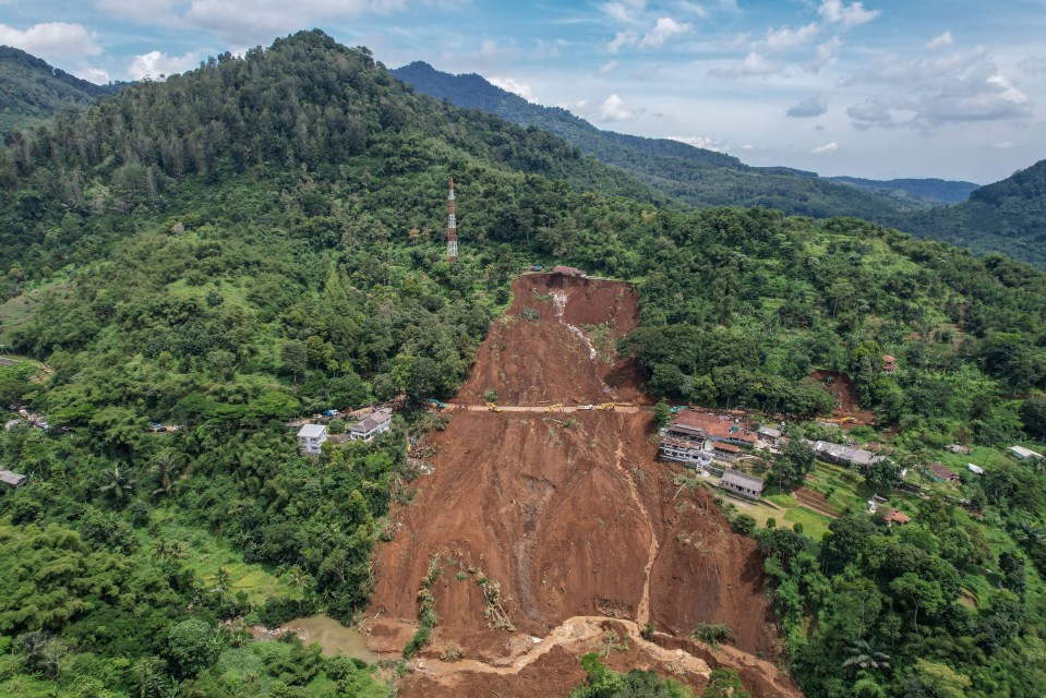 Villages were cut off by landslides after the earthquake