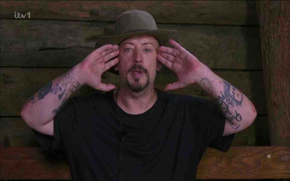 Boy George reacted differently to the rest of his campmates, according to the expert