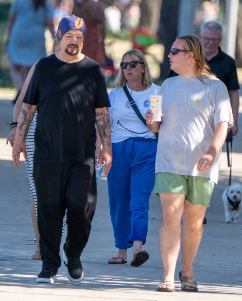 George was joined by his nephew, sister and agent on the trip