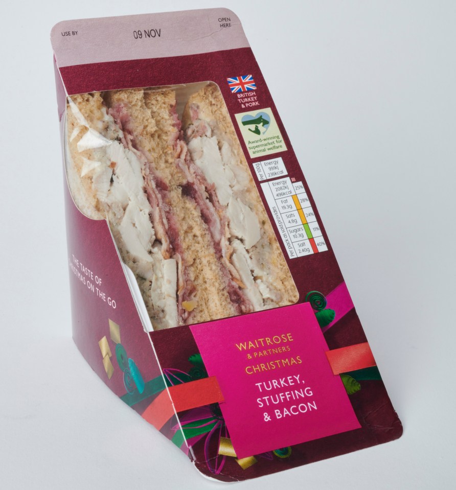 The Waitrose Christmas sandwich has a good amount of filling and the flavours have been nicely balanced