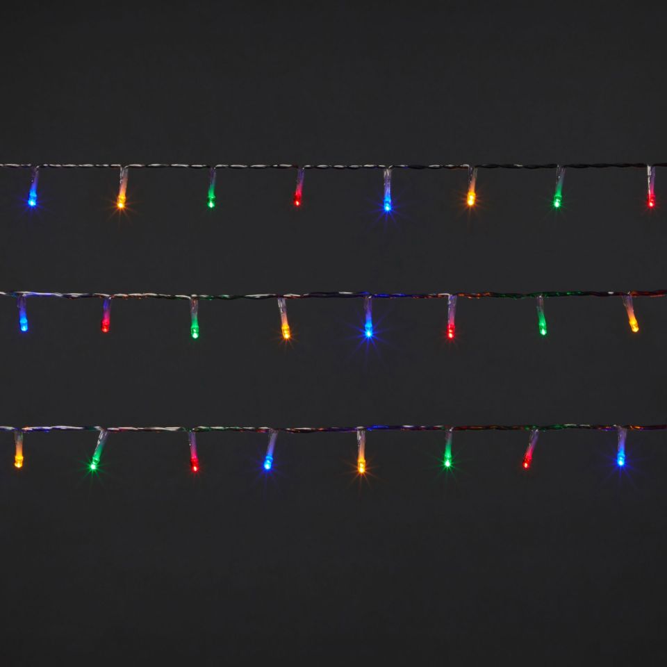 Multicolour LED String lights with clear cable