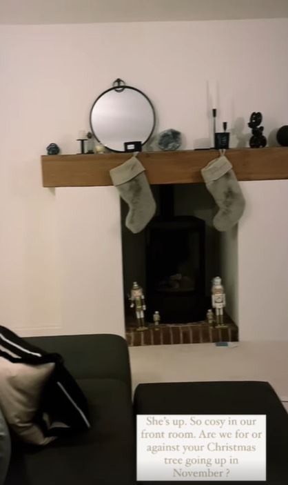 Ferne also revealed her festive fireplace on Instagram