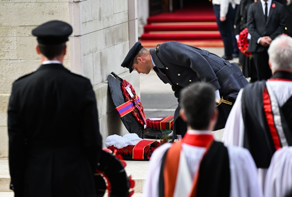 The Prince of Wales laid his own wreath at the Cenotaph