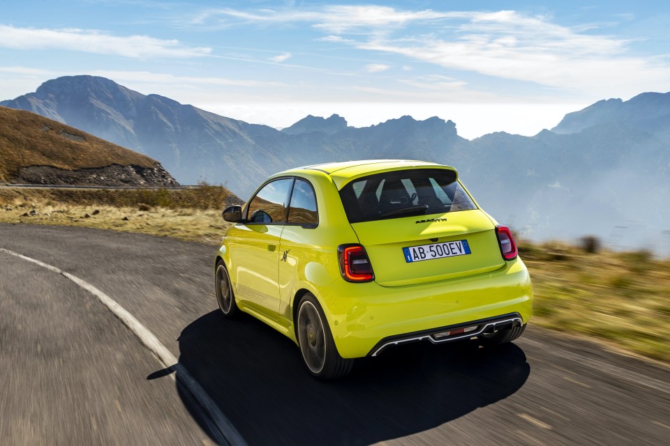 Abarth reckons electric power means the 500e is quicker than before though