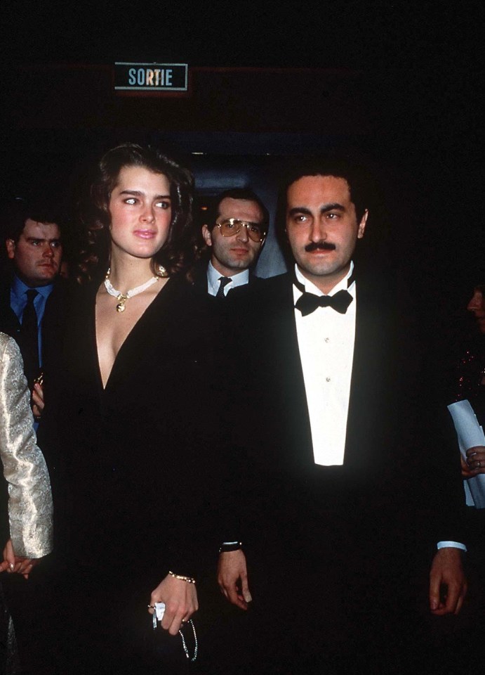 Brooke Shields out on a date with Dodi Fayed in 1985