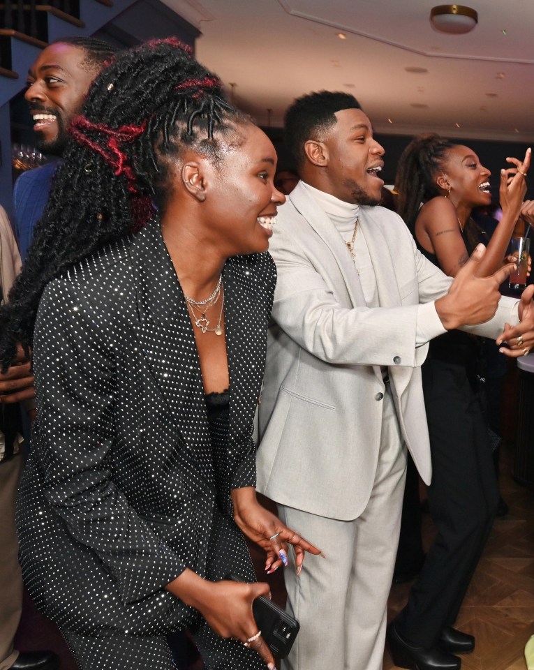 John Boyega and Little Simz partying