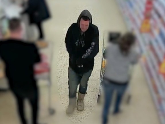 Mark Brown could be seen on CCTV in Sainsbury's allegedly collecting Leah's prescriptions