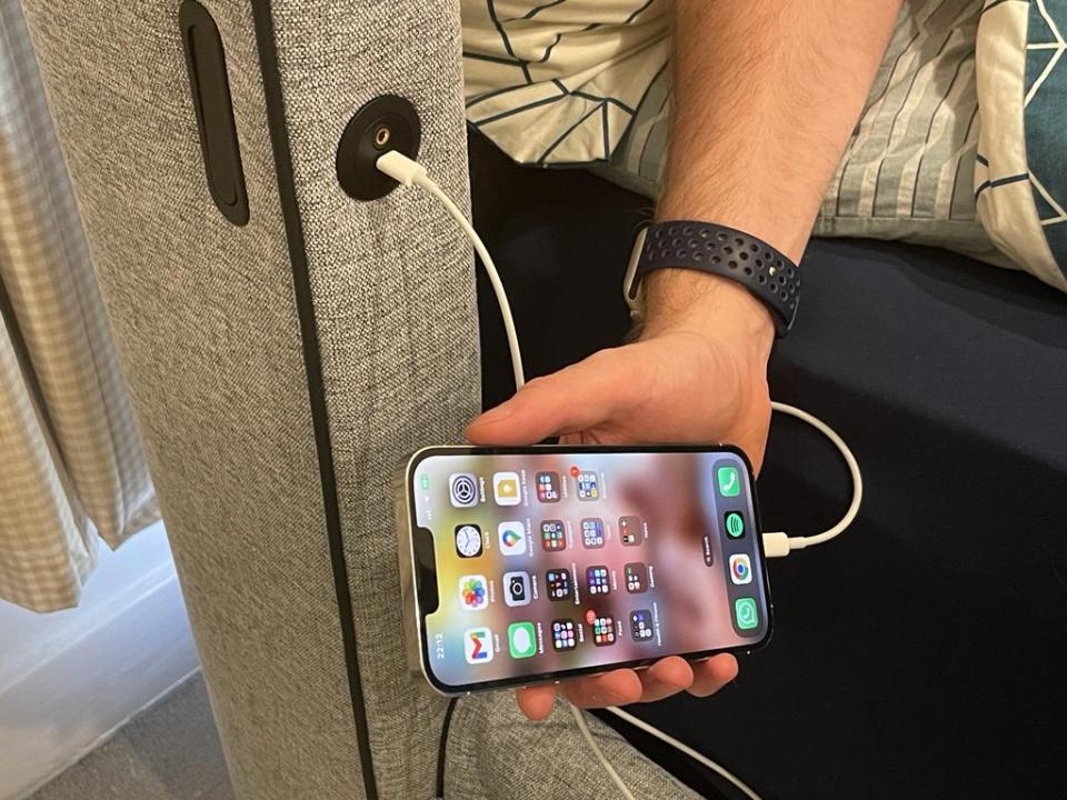 Fast charging points are built into the bed on both sides