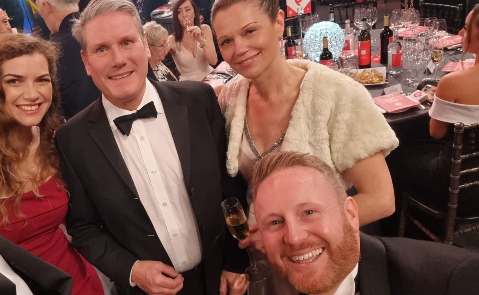 Labour leader Sir Keir Starmer and wife Victoria, right, with 999 heroes nominated for awards