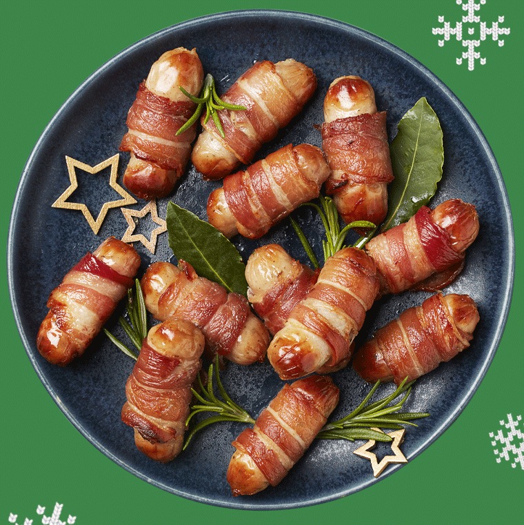 Lidl's Birchwood cocktail sausages wrapped in bacon cost £2.29 and are available in stores now