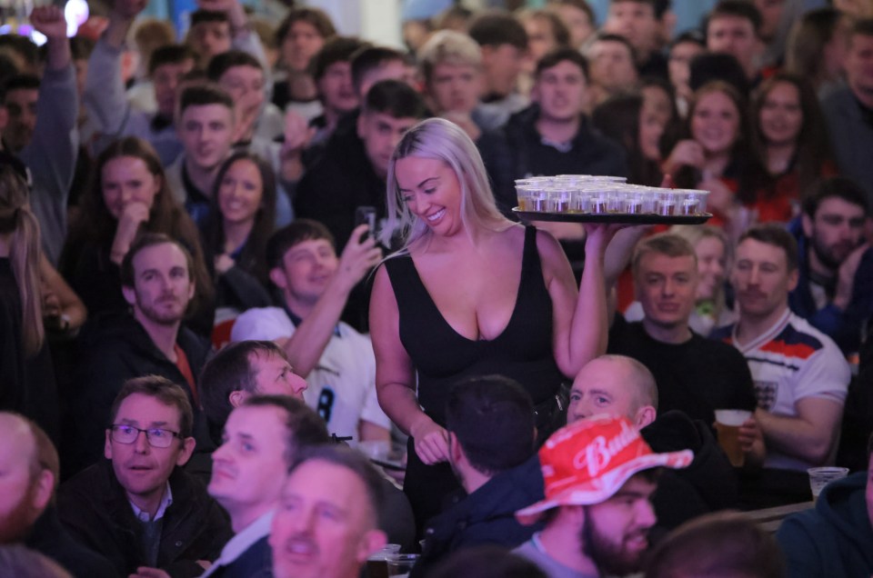 Fans getting boozy with shots at Central Park in Newcastle