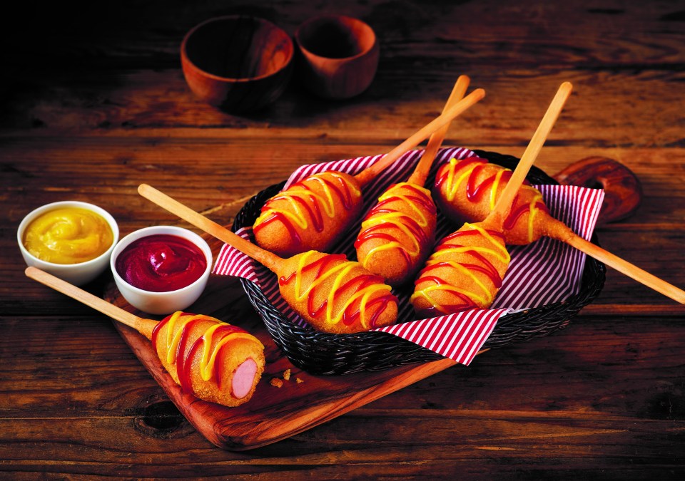 TGI Corn Dogs with ketchup mustard will be popular among American food fans