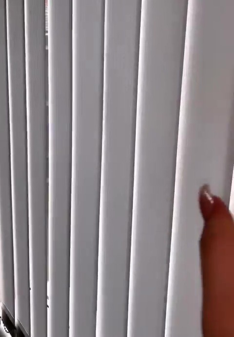 The woman also sprayed it onto her blinds