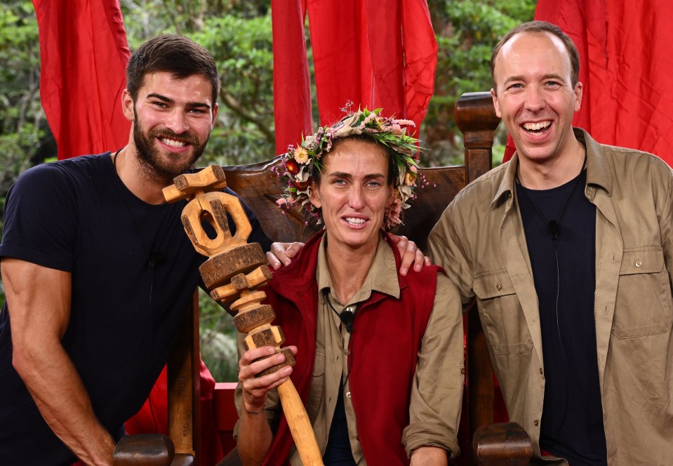 The TV star came second to Jill on I'm A Celebrity, with Matt Hancock in third