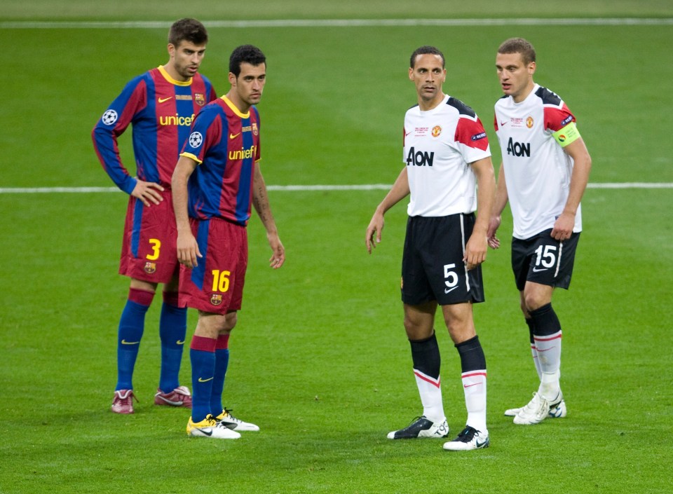 The defender went up against his former team-mates Rio Ferdinand and Nemanja Vidic in the Champions League final