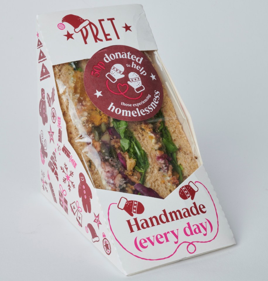 Pret’s Christmas Lunch Sandwich has enough meat for a proper carnivore