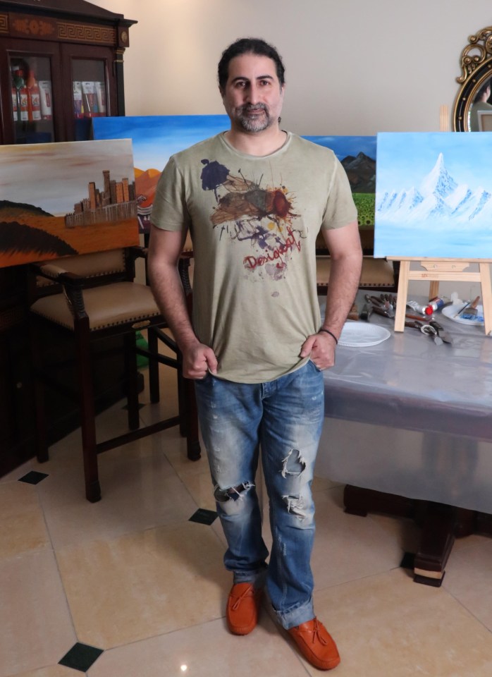 Omar is now a painter whose work sells for up to £8,500 apiece