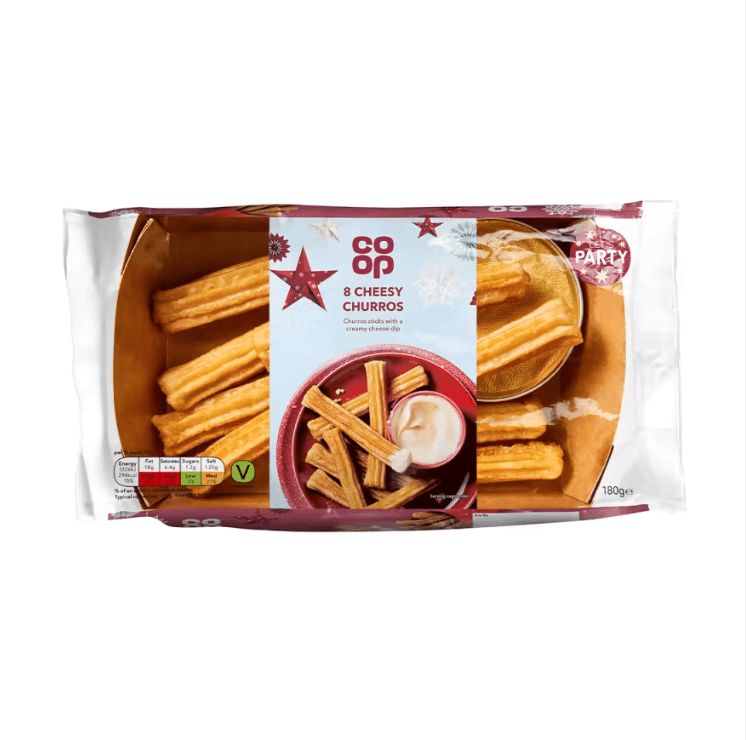 Save £2 when buying two of these Cheesy Churros from Co-op