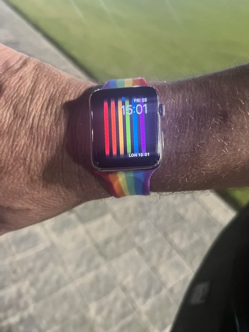 She claims her cameraman was stopped wearing a rainbow watch strap