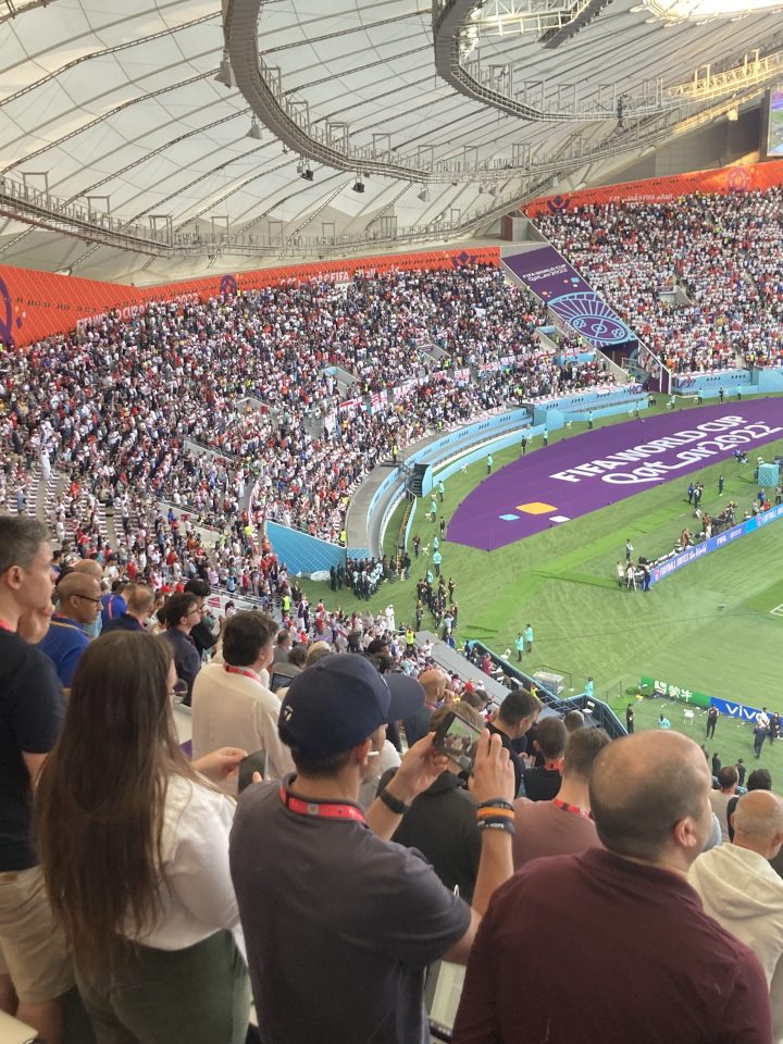 There were plenty of empty seats in the England end at kick-off