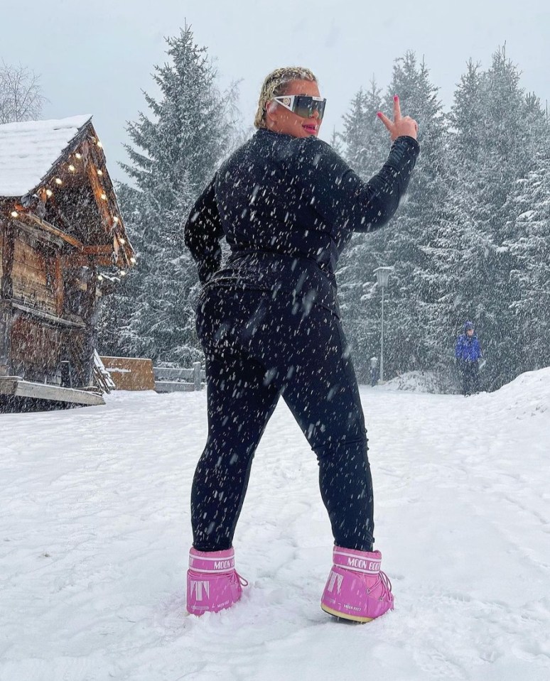 Gemma posed up a storm on the slopes