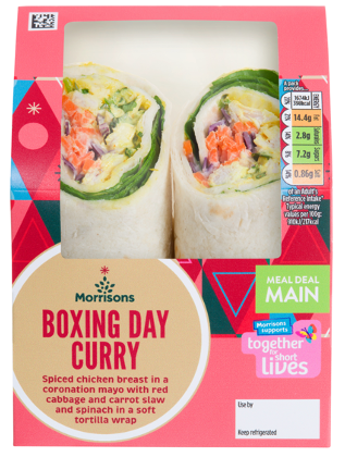 Morrisons has a range of new sarnies on offer this year including the Boxing Day curry flavour